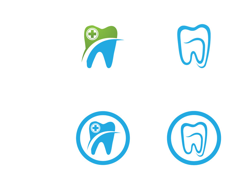 Dental care logo vector icon design