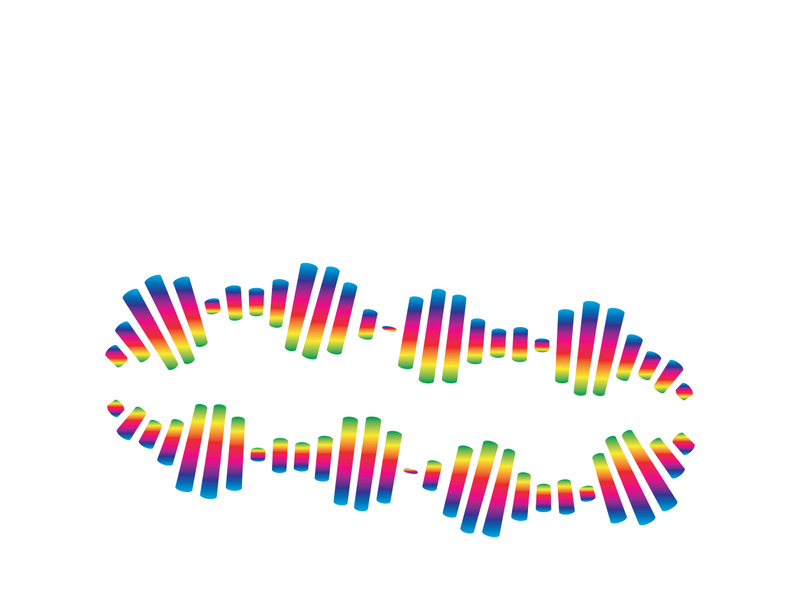 Sound waves vector illustration design template