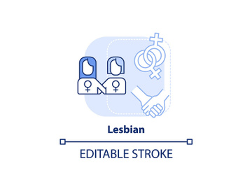 Lesbian light blue concept icon preview picture