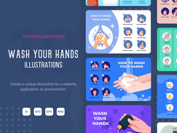M97_Wash your hands Illustrations preview picture