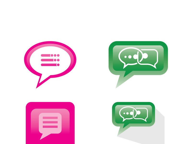 Speech bubble icon Logo template vector illustration
