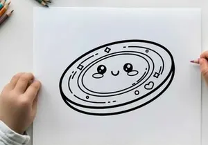UFO flying saucer alien spaceship orbit planet vector illustration