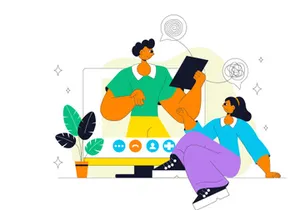 10 Online Mental Health Support Illustration