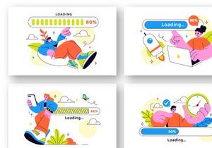10 Loading Vector Illustration