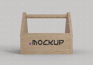 Wooden Toolbox Mockup
