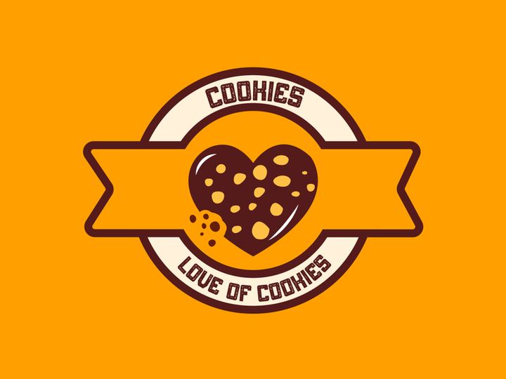 Flat Design Cookies Logo Template.