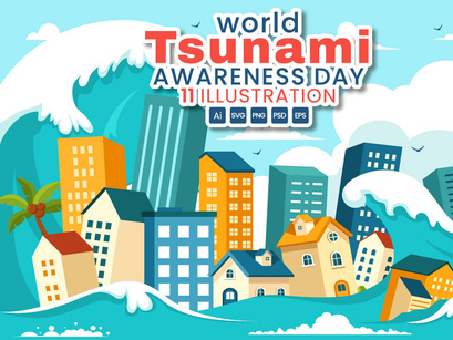 11 World Tsunami Awareness Day Illustration