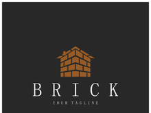 creative brick logo designs for buildings, architectural buildings, civil engineering, building materials shops