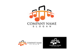 Music Note Logo Player vector icon