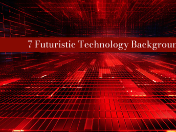 A red futuristic technology background preview picture