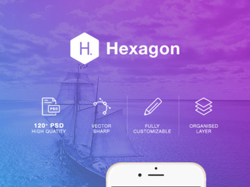 Hexagon Mobile UI Kit preview picture