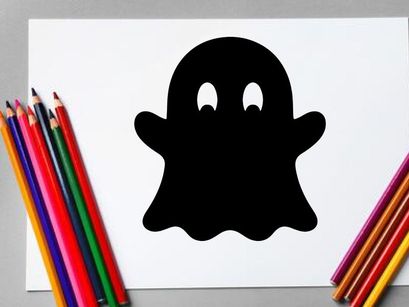 Niedliche Geister-Illustration für Halloween oder gruselige Themen