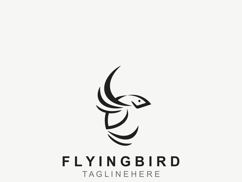 Abstract Flying Bird logo design template Wing illustration