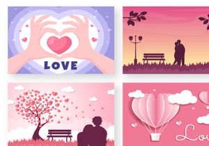 16 Love Signs Vector Illustration