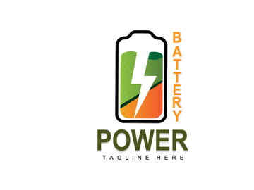 Battery Logo Design, Technology Charging Illustration, Company Brand Vector preview picture