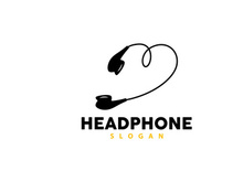 Headset Logo Design Simple Headset Gamer Illustration Template