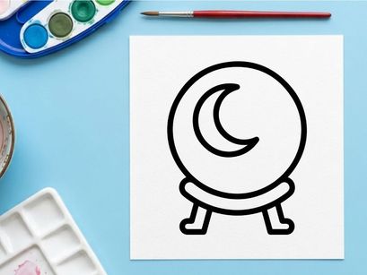 Minimalist copyright symbol on stool. Simple intellectual property icon for legal and business use.