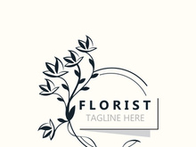 Blossom floral beautiful leaf and flower vector art, icon graphic decoration business wedding template