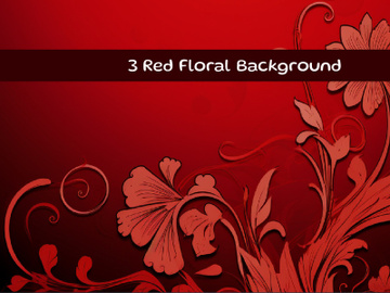 Red floral background preview picture