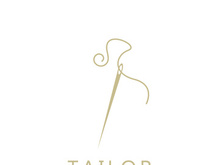 Tailor logo icon illustration template combination of buttons for clothes, thread and sewing machine, for clothing product design