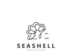 Seashell Logo. Ocean Animals premium quality graphic outline symbols collection