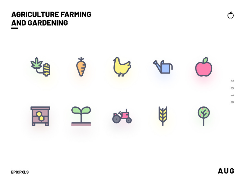 Agriculture, Farming and Gardening Icons