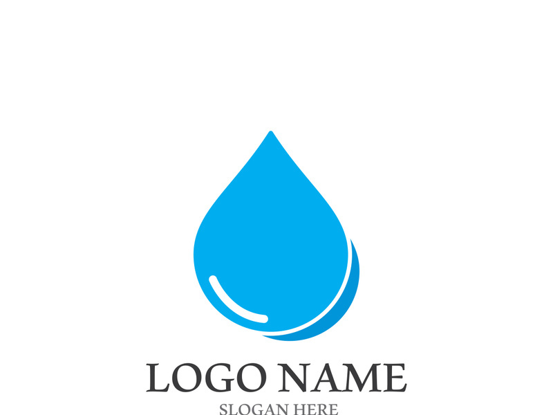 Water drop logo template vector illustration design