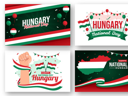 12 Happy Hungary National Day Illustration