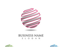 Globe circle logo and symbol vector