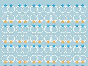 Seamless pattern Diamond ring vector preview picture