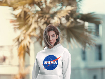 Free Half-Side View Hoodie Mockup Featuring a Girl Standing Outdoors preview picture