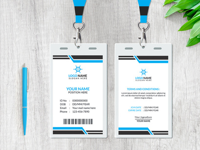 Minimal ID Card Design Template