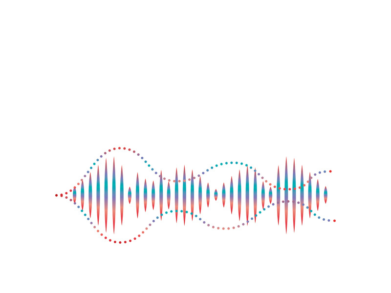 Sound waves vector illustration design template