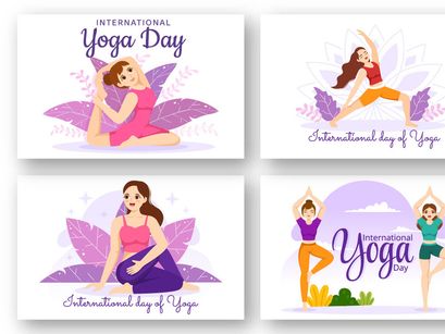 12 International Yoga Day Illustration