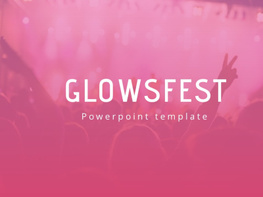 Glowfest Music PowerPoint Template preview picture