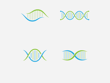 DNA logo vector medical icon preview picture
