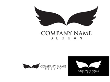 Wing Black Bird Logo Vector Icon preview picture