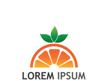 Fresh citrus fruit logo design.