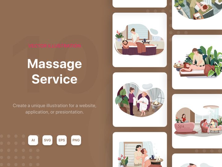 M123_Massage Service Illustrations