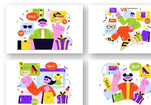 10 Virtual Reality Shopping Illustration