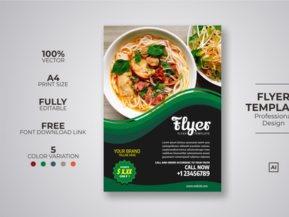 Restaurant Flyer Template Bundle V03