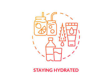 Staying hydrated concept icon preview picture