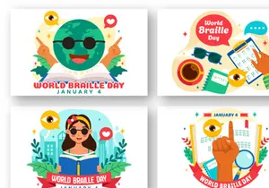 12 World Braille Day Illustration