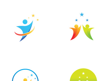 People star logo design to achieve a success or dream. preview picture