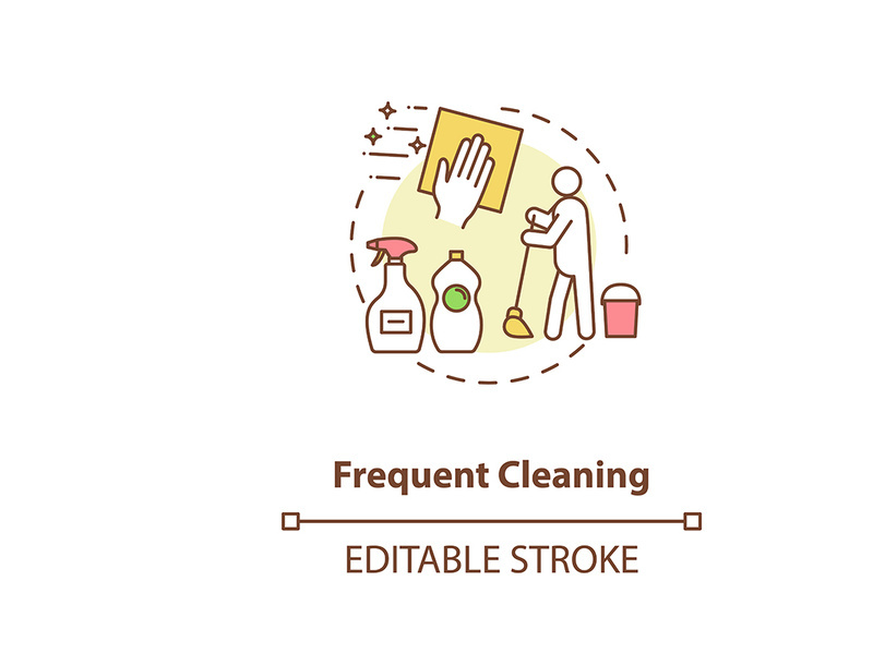 Frequent cleaning concept icon