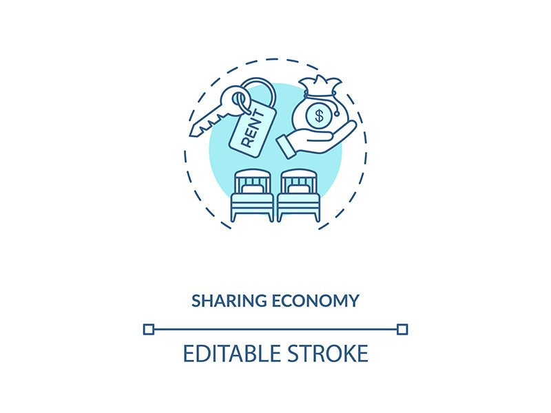 Sharing economy concept icon