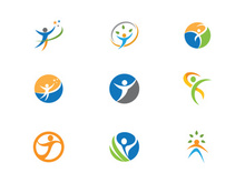 Human character logo sign