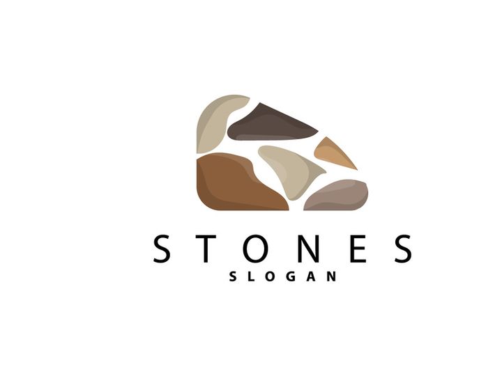 Stone Logo, Premium Elegant Design, Stone Balance Vector