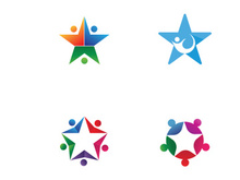 people star logo and symbol