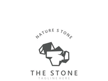 Stone logo template design simple elegant product brand natural element